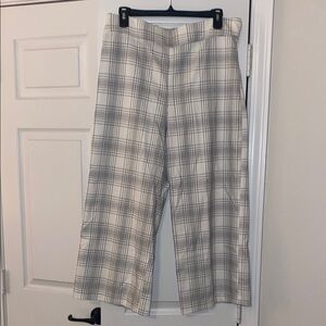 Chic Plaid Wide-Leg Pants